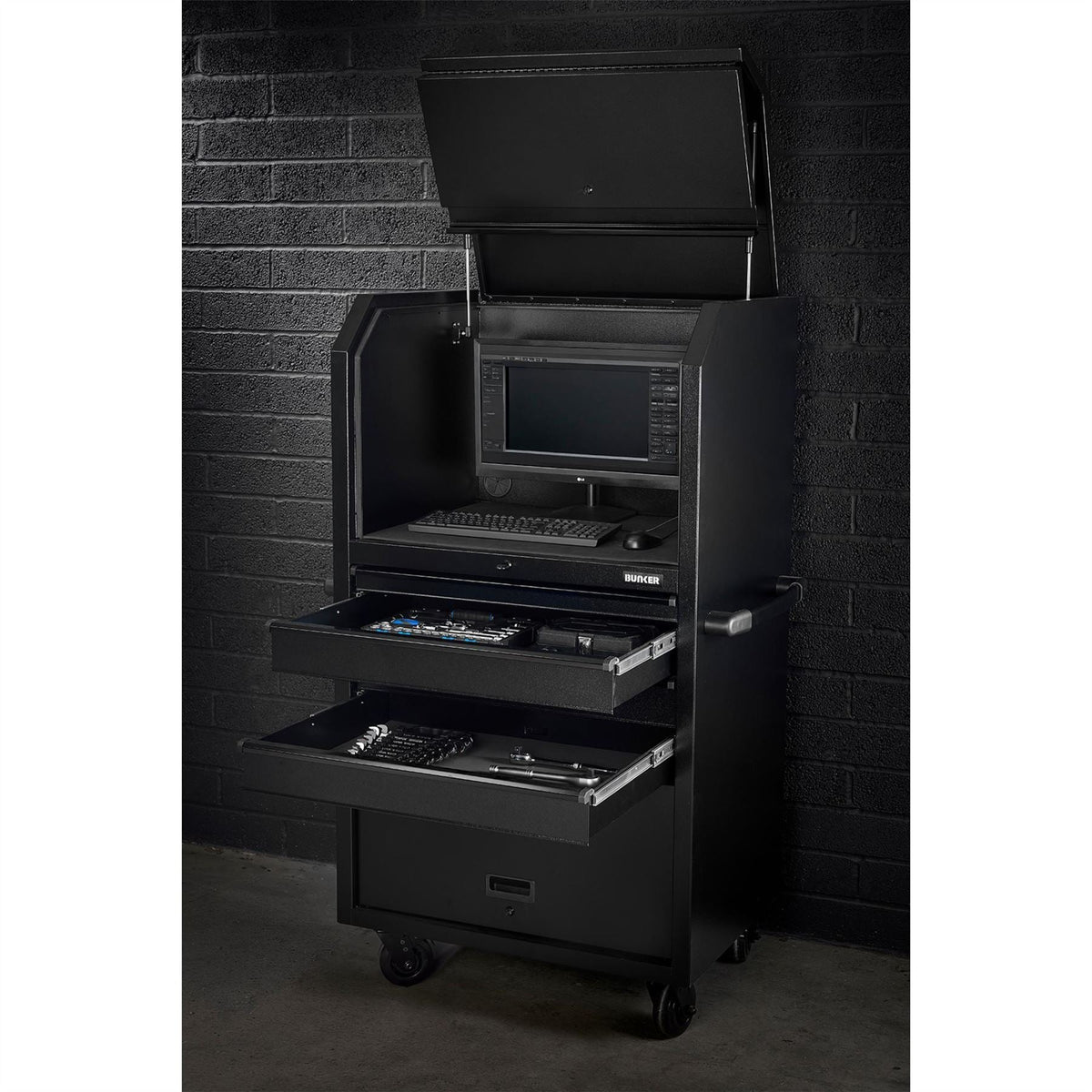 BUNKER Diagnostic Trolley 4 Drawer 34" 31704 White Rose Tools