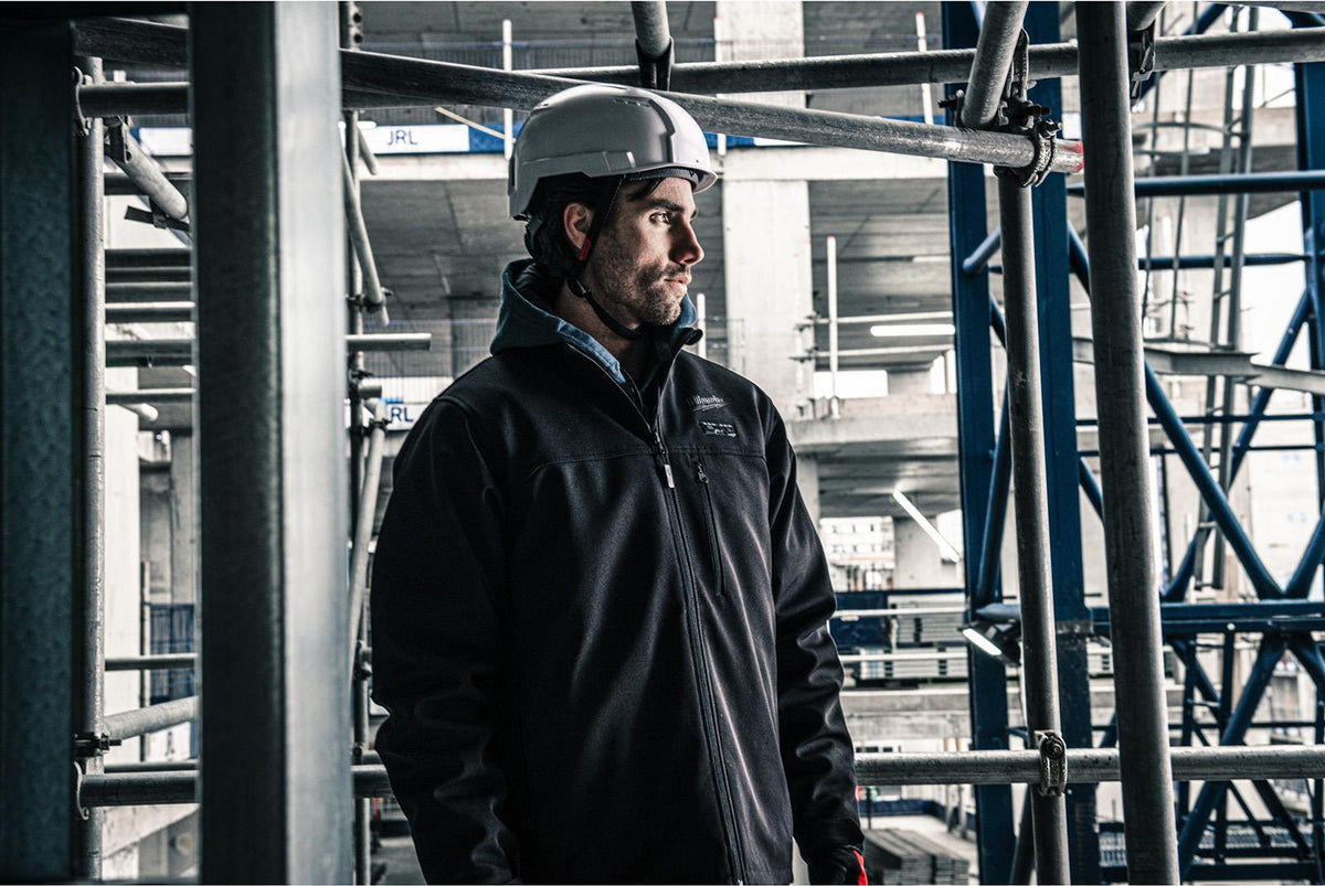 Milwaukee M12 HEXON Heated Jacket Toughshell M12 HJ6 - Choose Size and Colour White Rose Tools