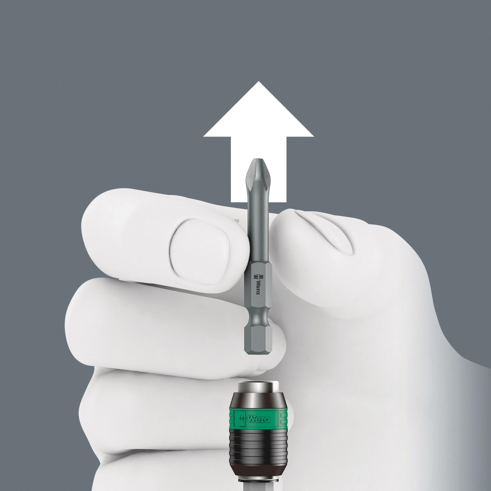 Wera Ratchet Screwdriver 1/4" Hex 838 RA-R M Bitholding Driver Rapidaptor White Rose Tools