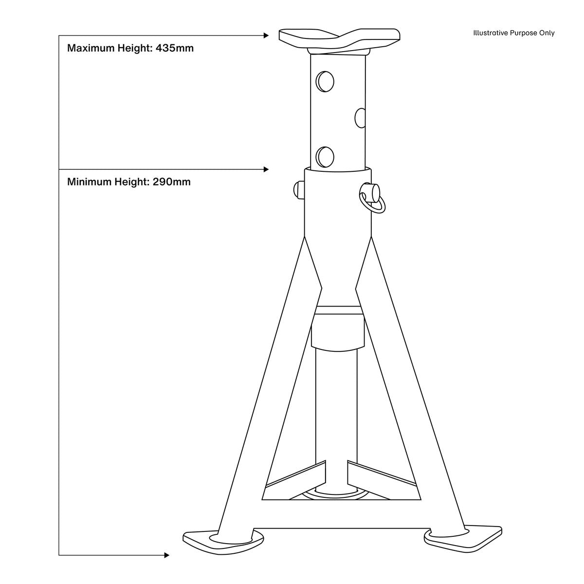 Sealey Premier Premier Axle Stands (Pair) 3 Tonne Capacity per Stand - Red