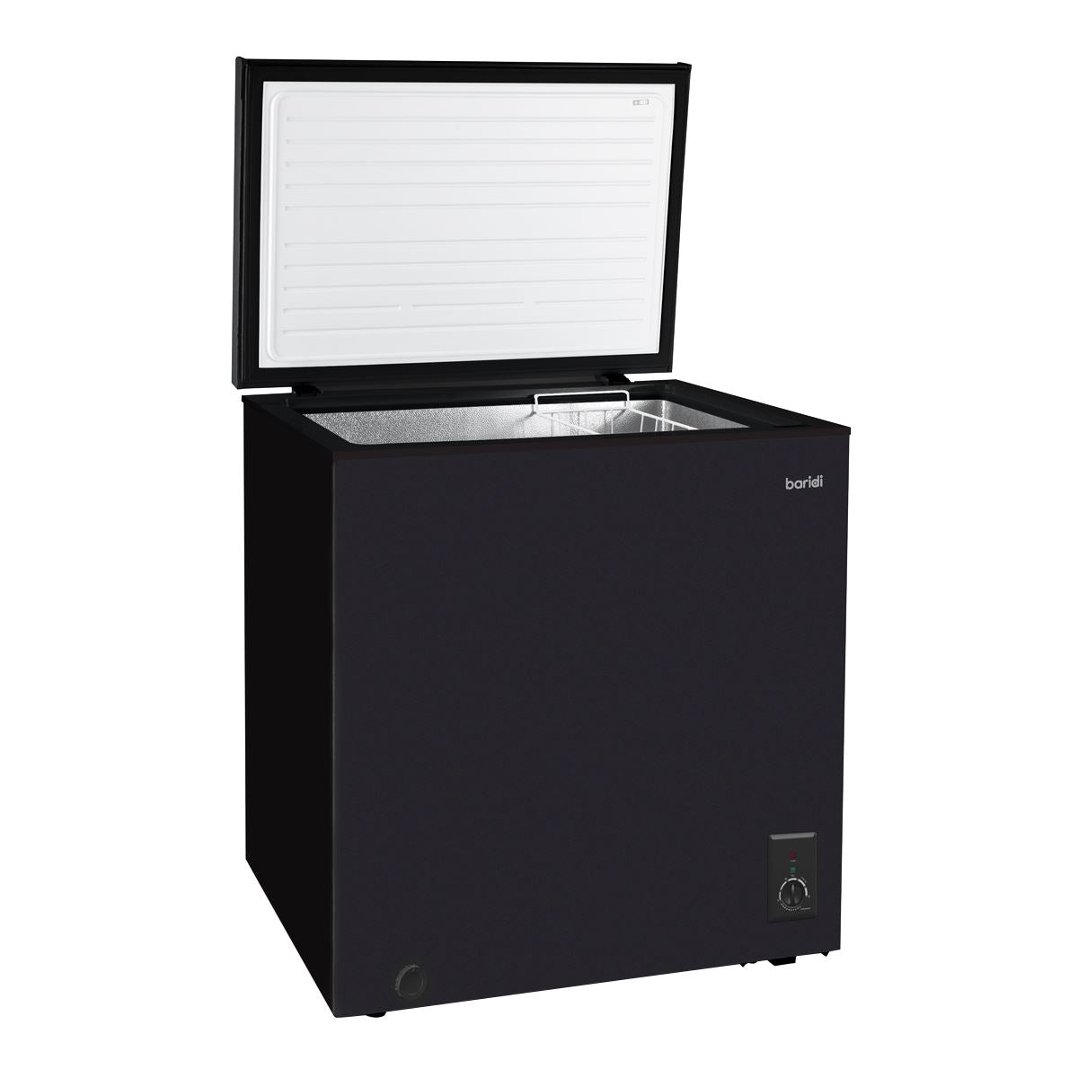 Baridi Freestanding Chest Freezer, 99L Capacity, Garages and Outbuilding Safe, -12 to -24°C Adjustable Thermostat with Refrigeration Mode, Black