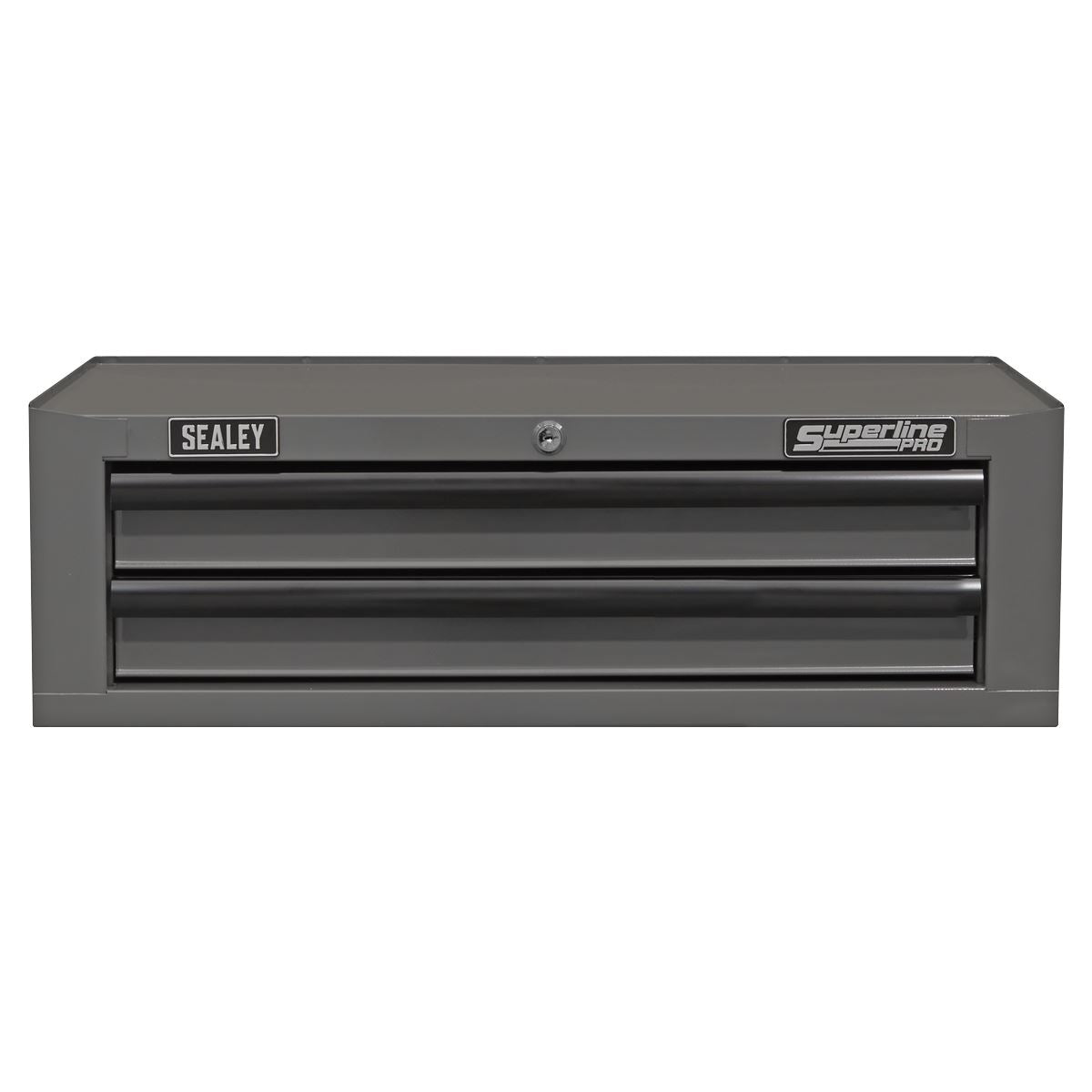 Sealey Superline Pro Mid-Box Tool Chest 2 Drawer with Ball-Bearing Slides - Grey/Black