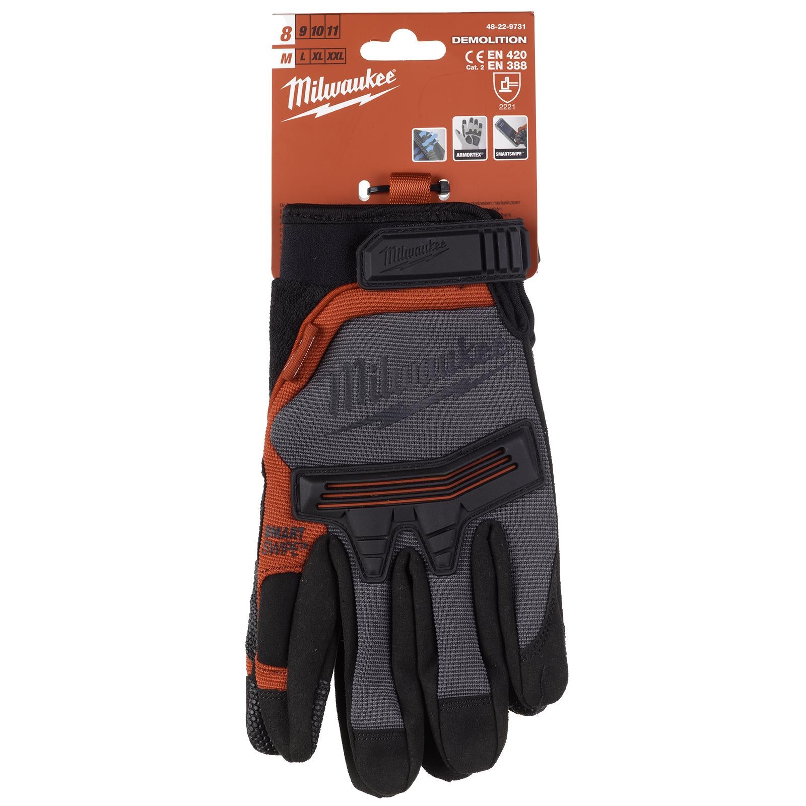 Milwaukee Safety Gloves Demolition Glove Size 8 / M Medium