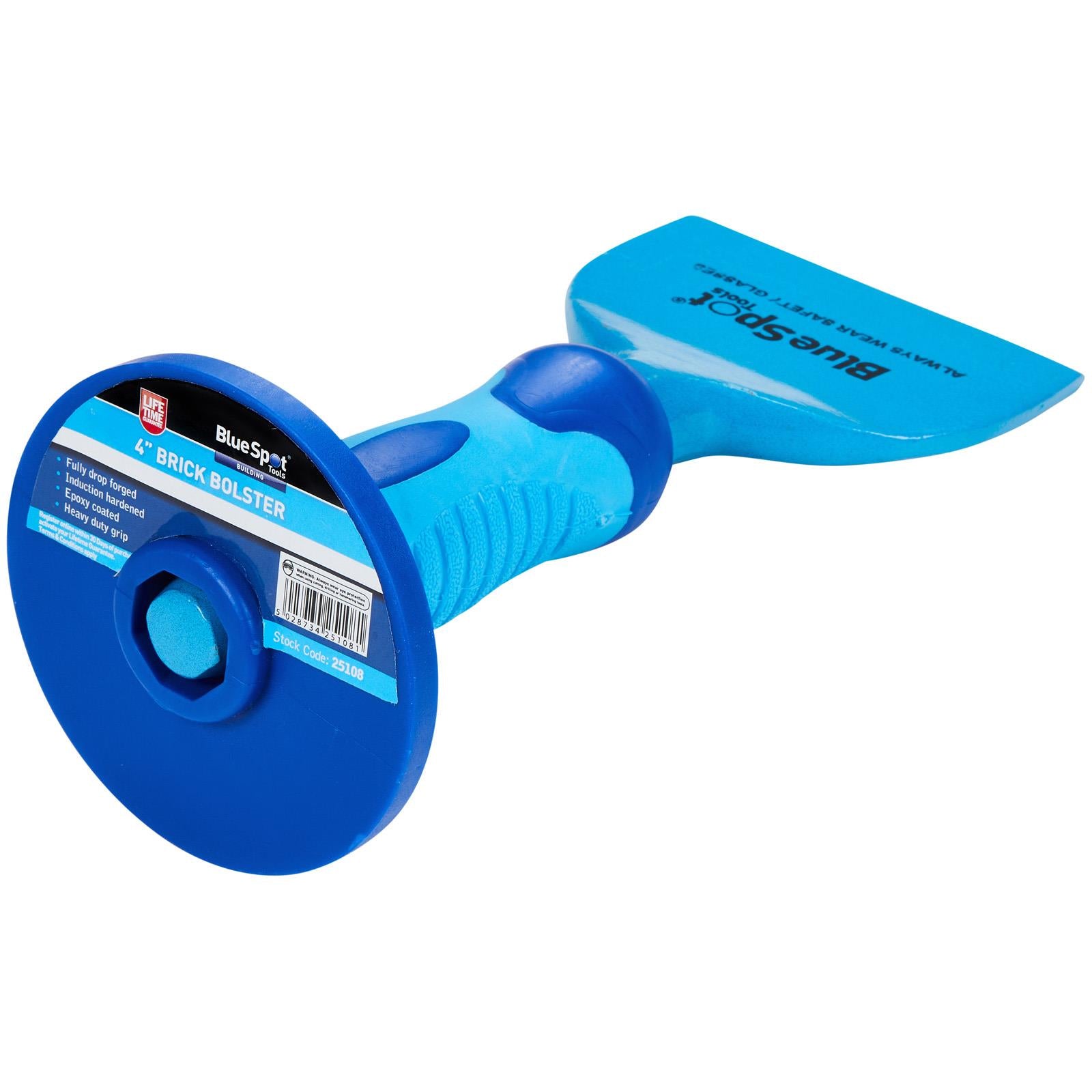 BlueSpot Brick Bolster Chisel with Guard Induction Hardened 100mm