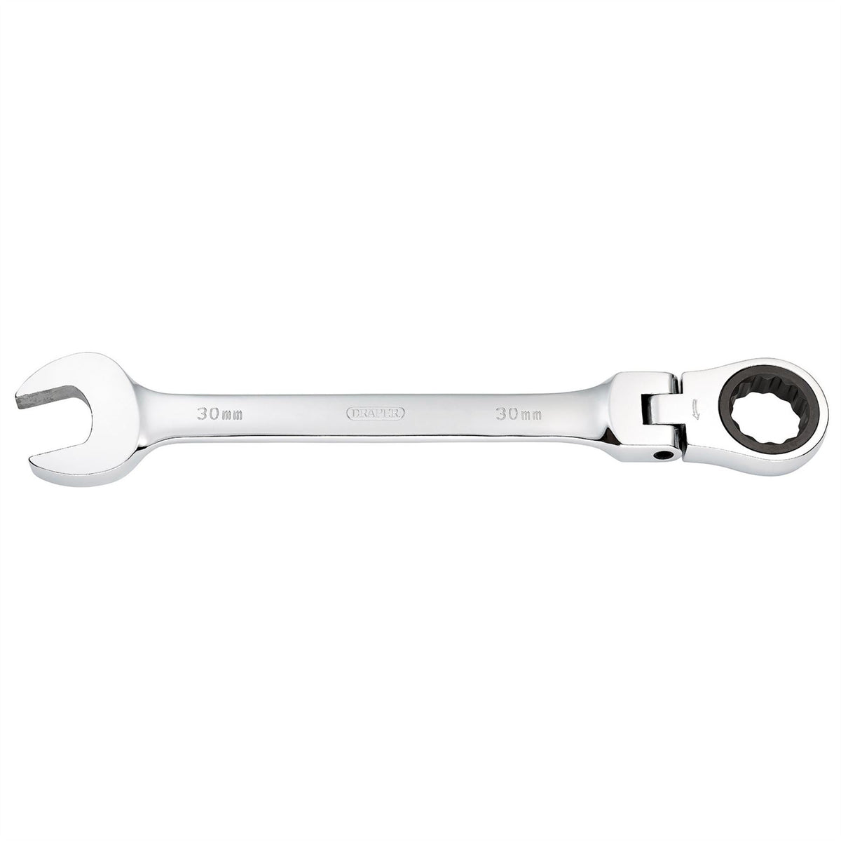 Draper HI-TORQ® Metric Flexible Head Ratcheting Combination Spanner 30mm 52027 White Rose Tools