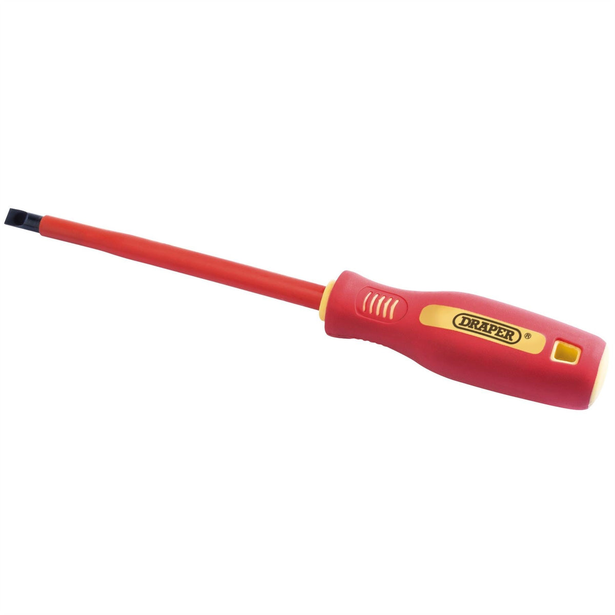 Draper Fully Insulated Plain Slot Screwdriver 6.5 x 150mm 46519 White Rose Tools