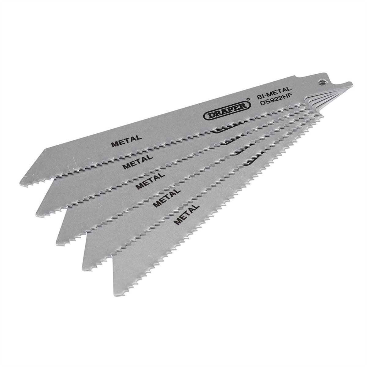 Draper Bi-metal Reciprocating Saw Blades for Metal 150mm 10tpi (Pack of 5) 43460 White Rose Tools