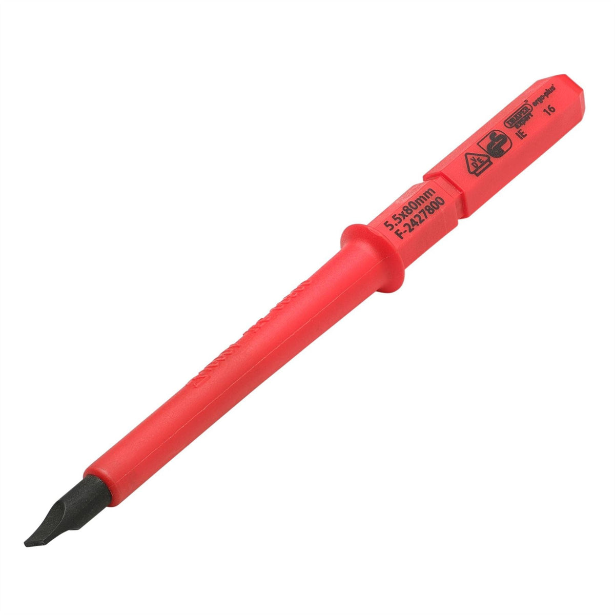 Draper XP1000 VDE Plain Slot Interchangeable Screwdriver Blade 5.5 x 80mm 79095 White Rose Tools