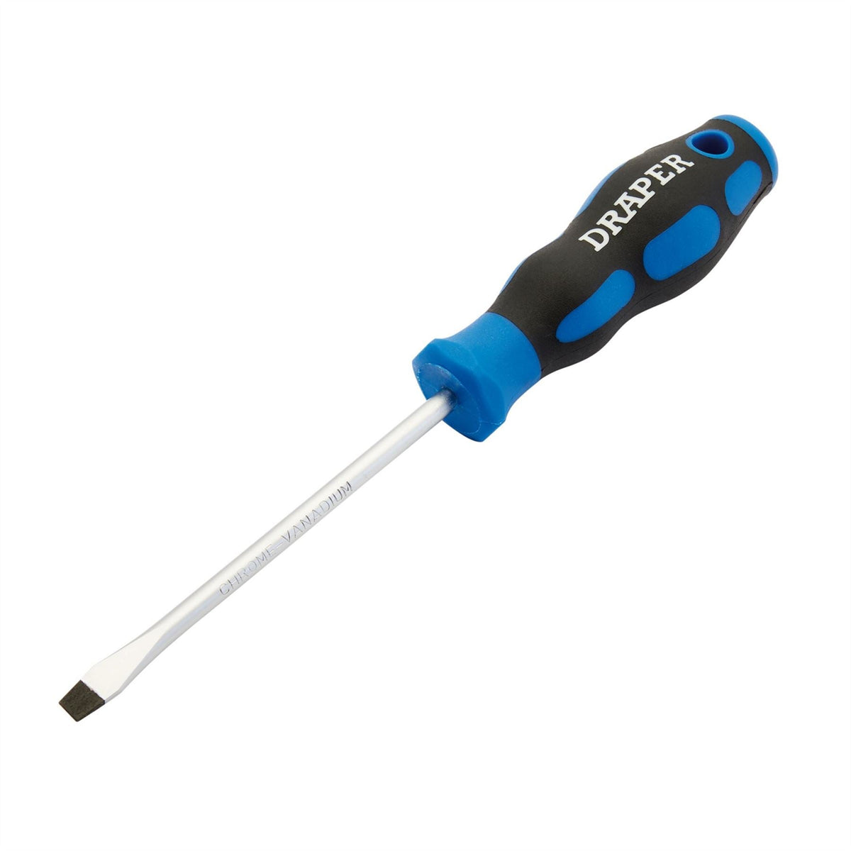 Draper Soft Grip Plain Slot Screwdriver 5 x 100mm 48922 White Rose Tools