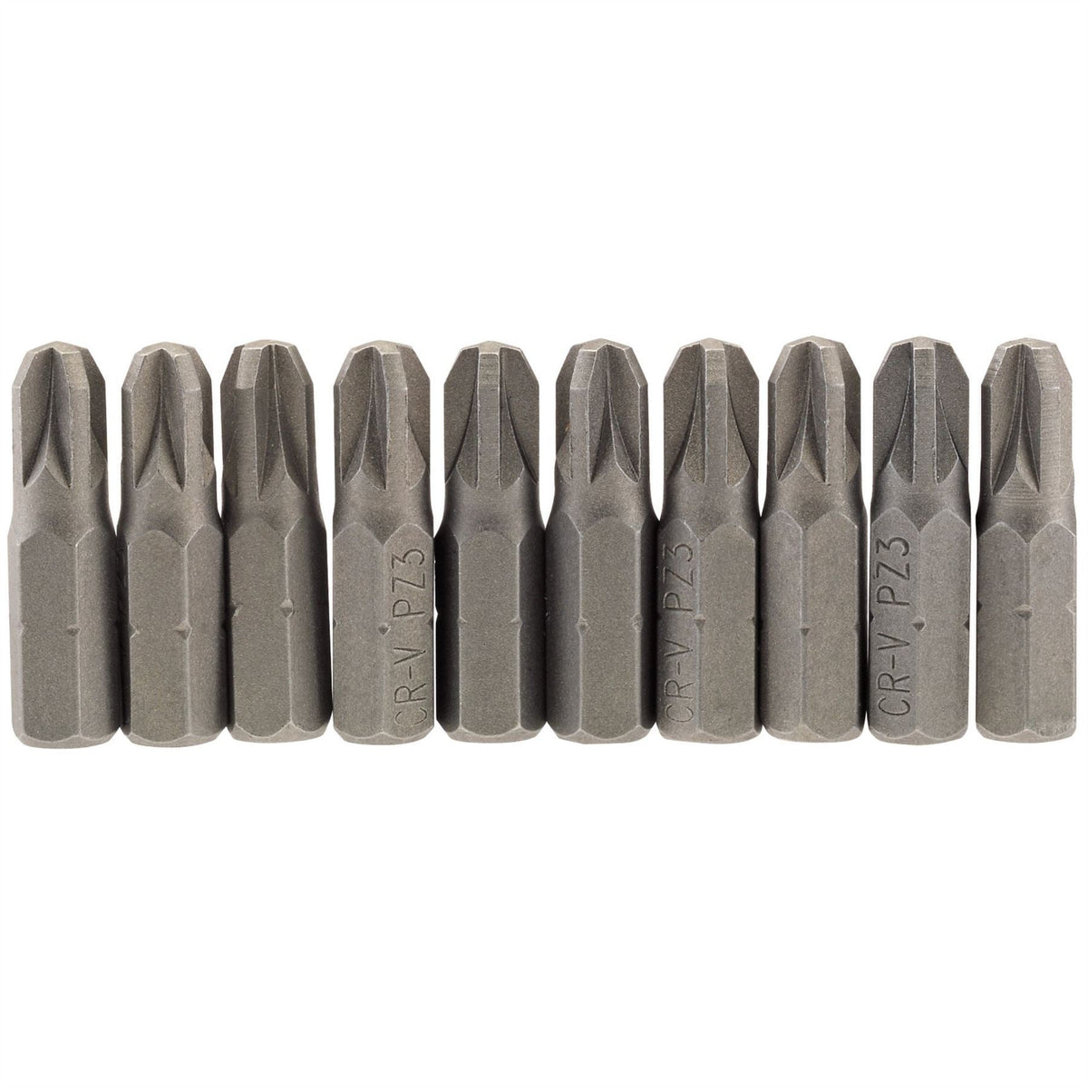 Draper PZ Type Insert Bit 1/4" Hex 25mm Long No.3 (Pack of 10) 64057 White Rose Tools