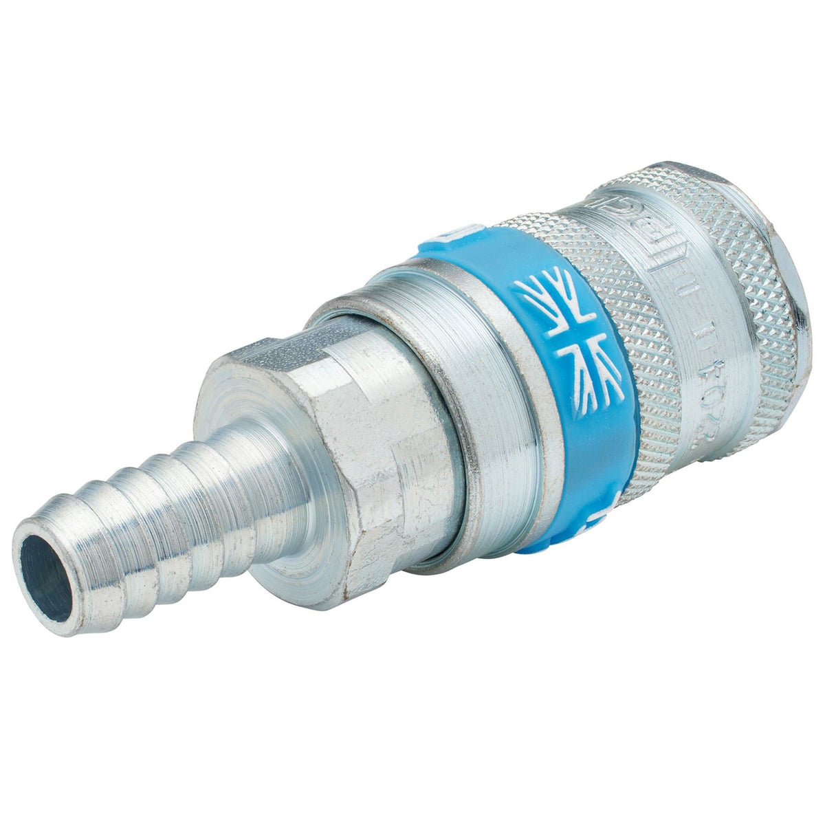 Draper 3/8" Bore Vertex Air Line Coupling with Tailpiece (Sold Loose) 51417 White Rose Tools