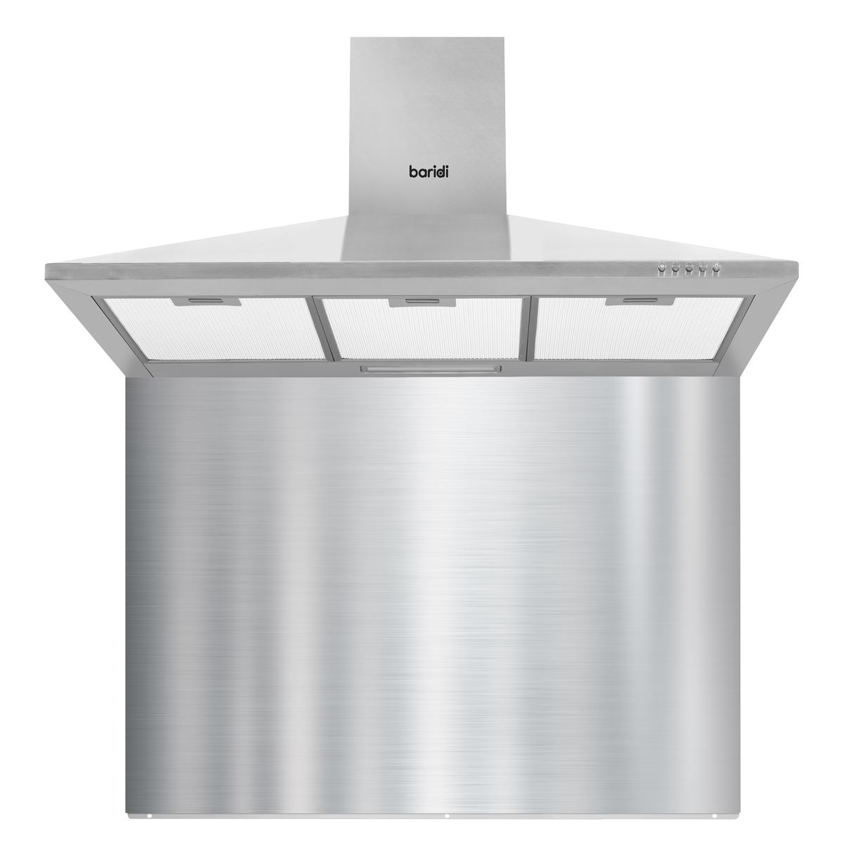 Baridi 90cm Chimney Style Cooker Hood with Carbon Filters, Stainless Steel White Rose Tools