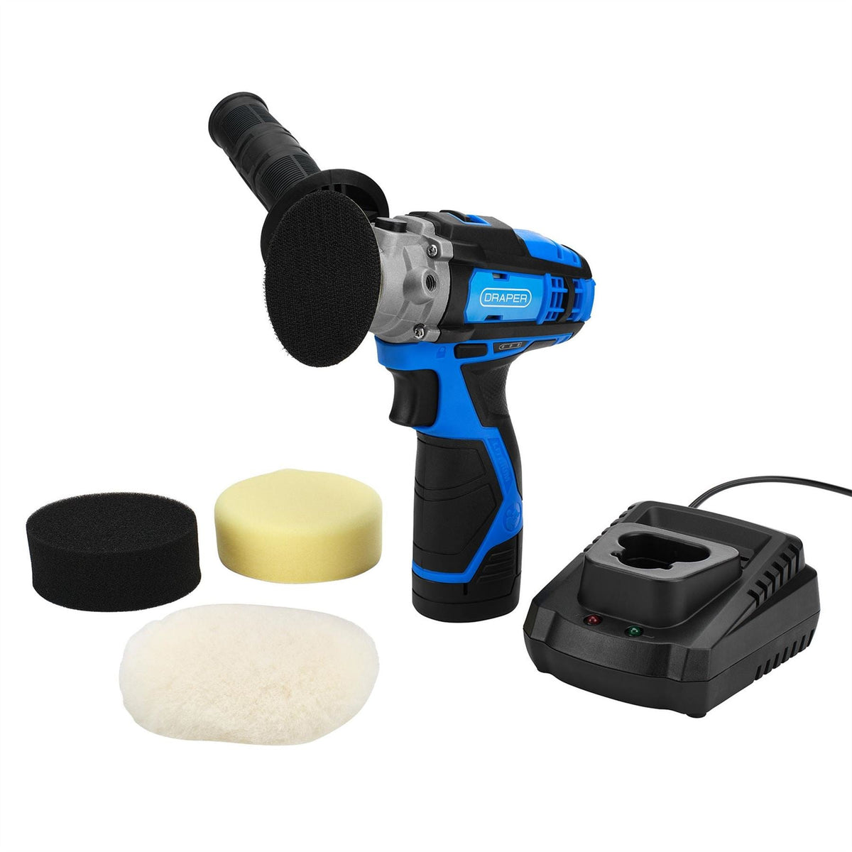 Draper 12V Cordless Car Polisher Kit 29325 White Rose Tools