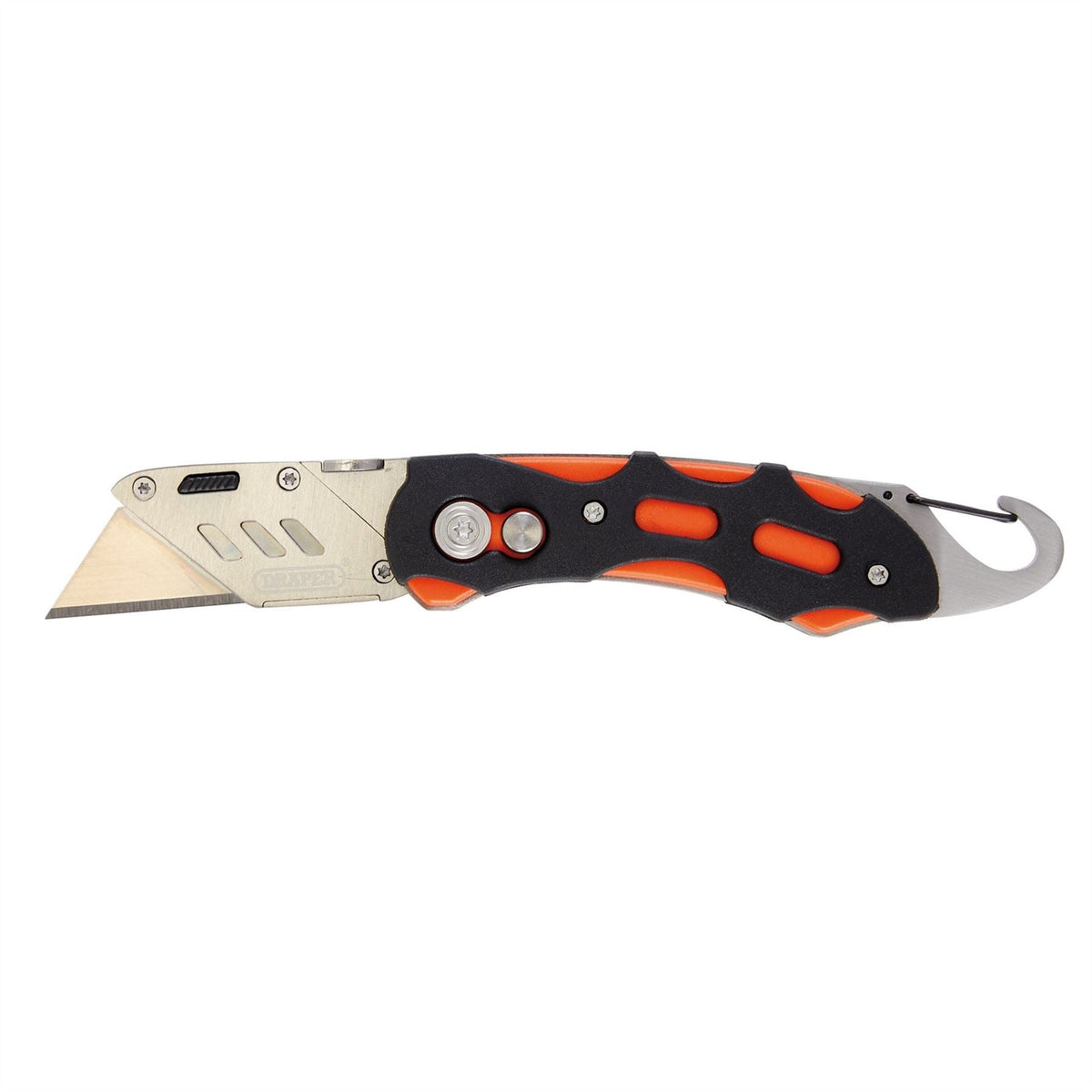 Draper Folding Trimming Knife with Belt Clip Green/Orange 24424 White Rose Tools