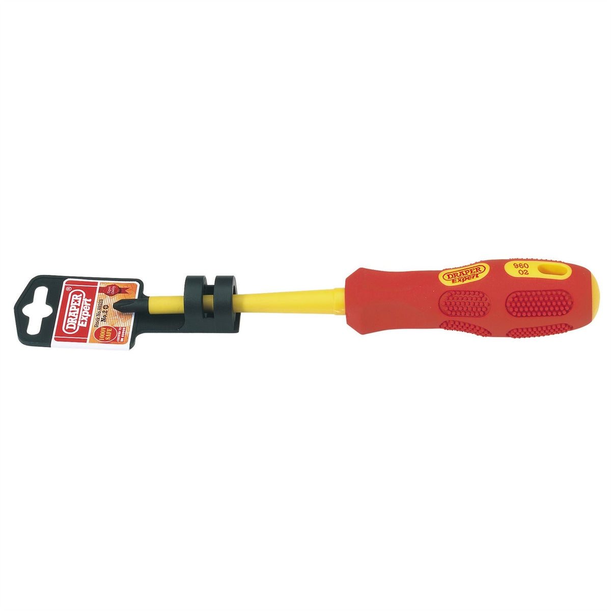 Draper Expert VDE Approved Fully Insulated Cross Slot Screwdriver No.2 x 100mm 69223 White Rose Tools