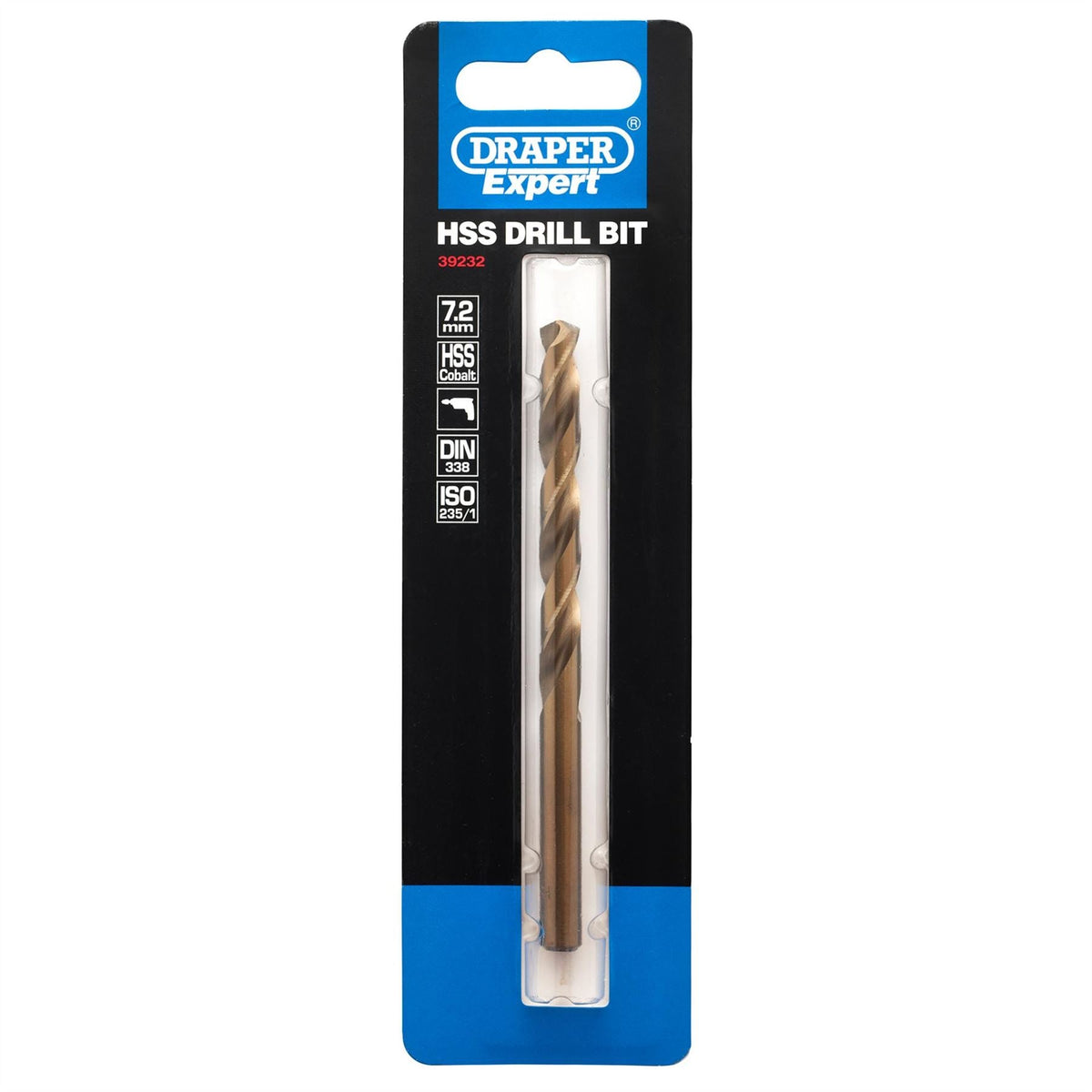 Draper Expert HSS Cobalt Drill Bit 7.2 x 110mm 39232 White Rose Tools