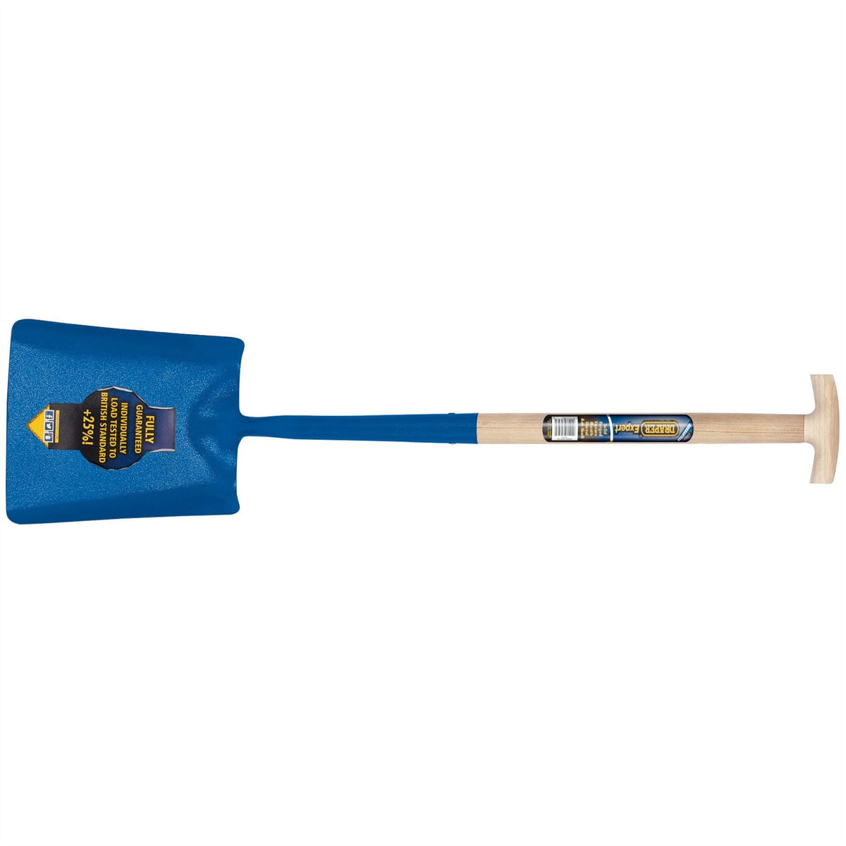 Draper Expert Contractors Square Mouth Shovel with Ash Shaft and T-Handle 10873 White Rose Tools