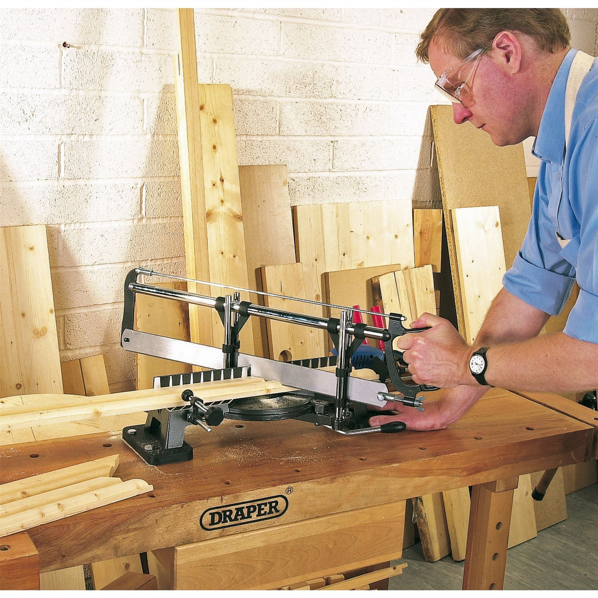 Draper Precision Mitre Saw 550mm 88192 White Rose Tools