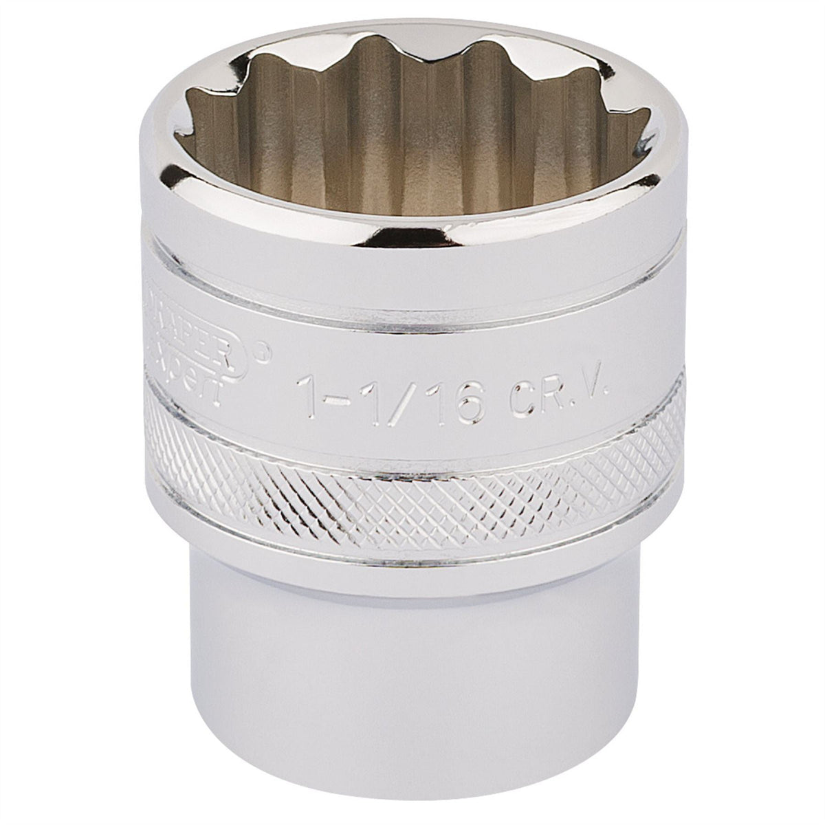 Draper Expert HI-TORQ® 12 Point Socket 1/2" Sq. Dr. 1 1/16" 33726 White Rose Tools