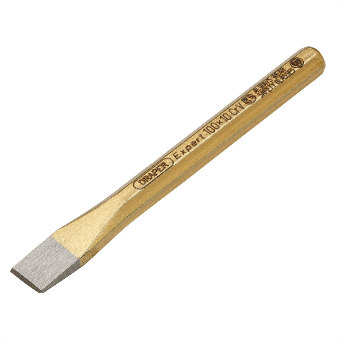 Draper Expert Octagonal Flat Cold Chisel 10 x 100mm 51538 White Rose Tools
