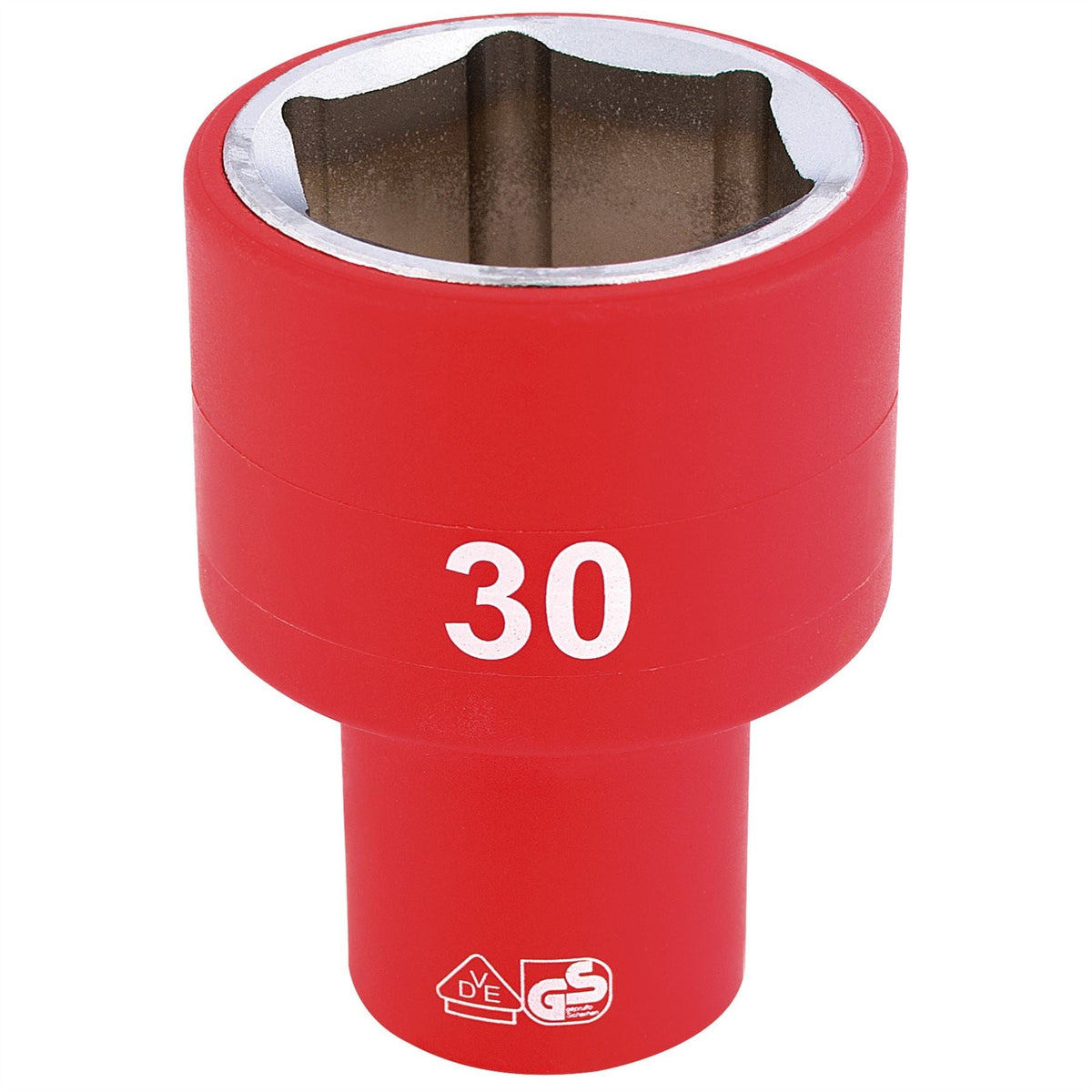 Draper Expert Fully Insulated VDE Socket 1/2" Sq. Dr. 30mm 32000 White Rose Tools