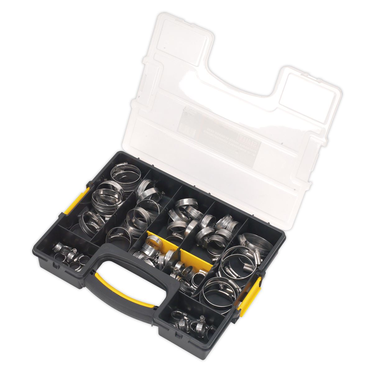 Sealey Hose Clip Assortment 90pc Stainless Steel Ø10-57mm