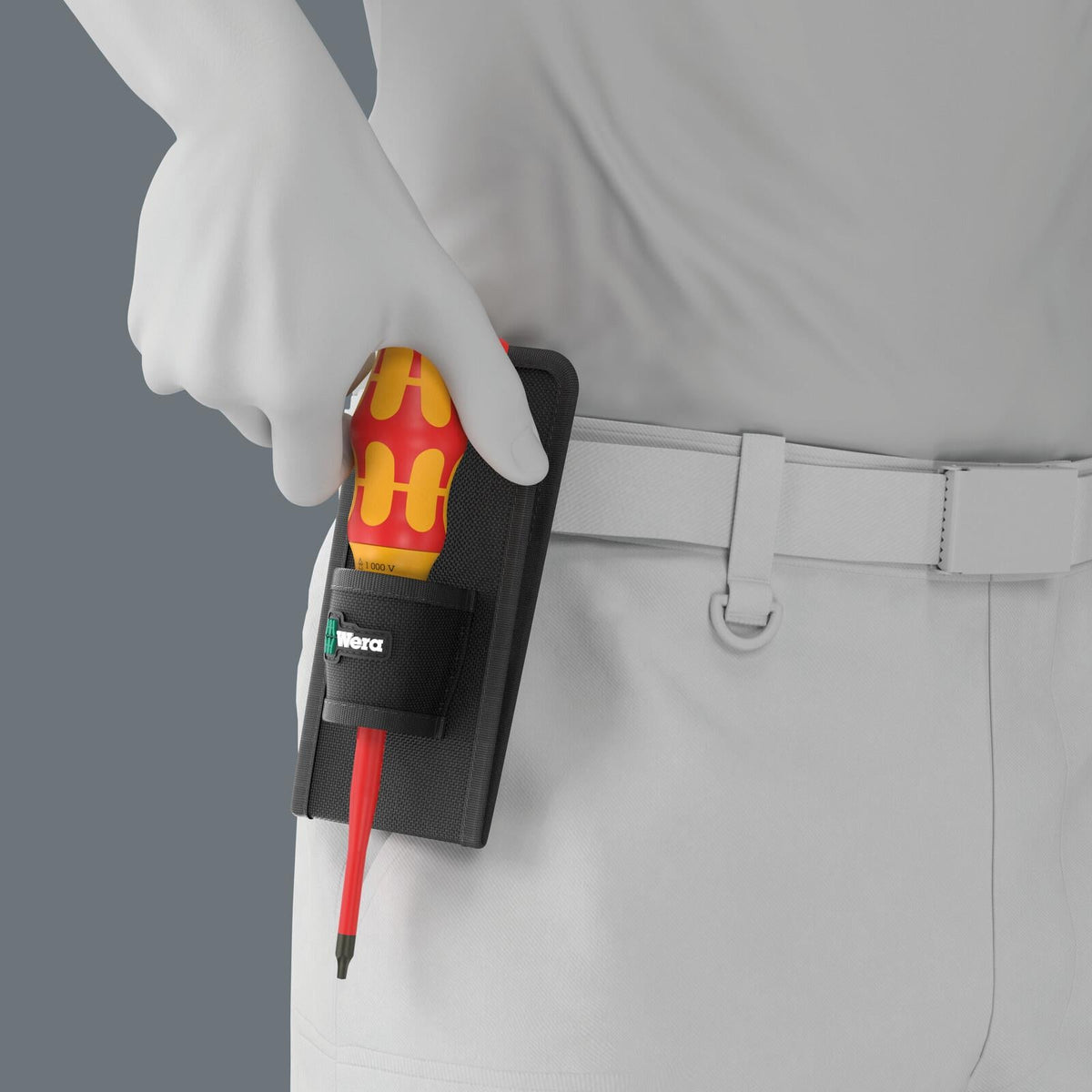 Wera Kraftform Kompakt VDE GO RA 3 Compact Belt Holster 5 Pieces White Rose Tools