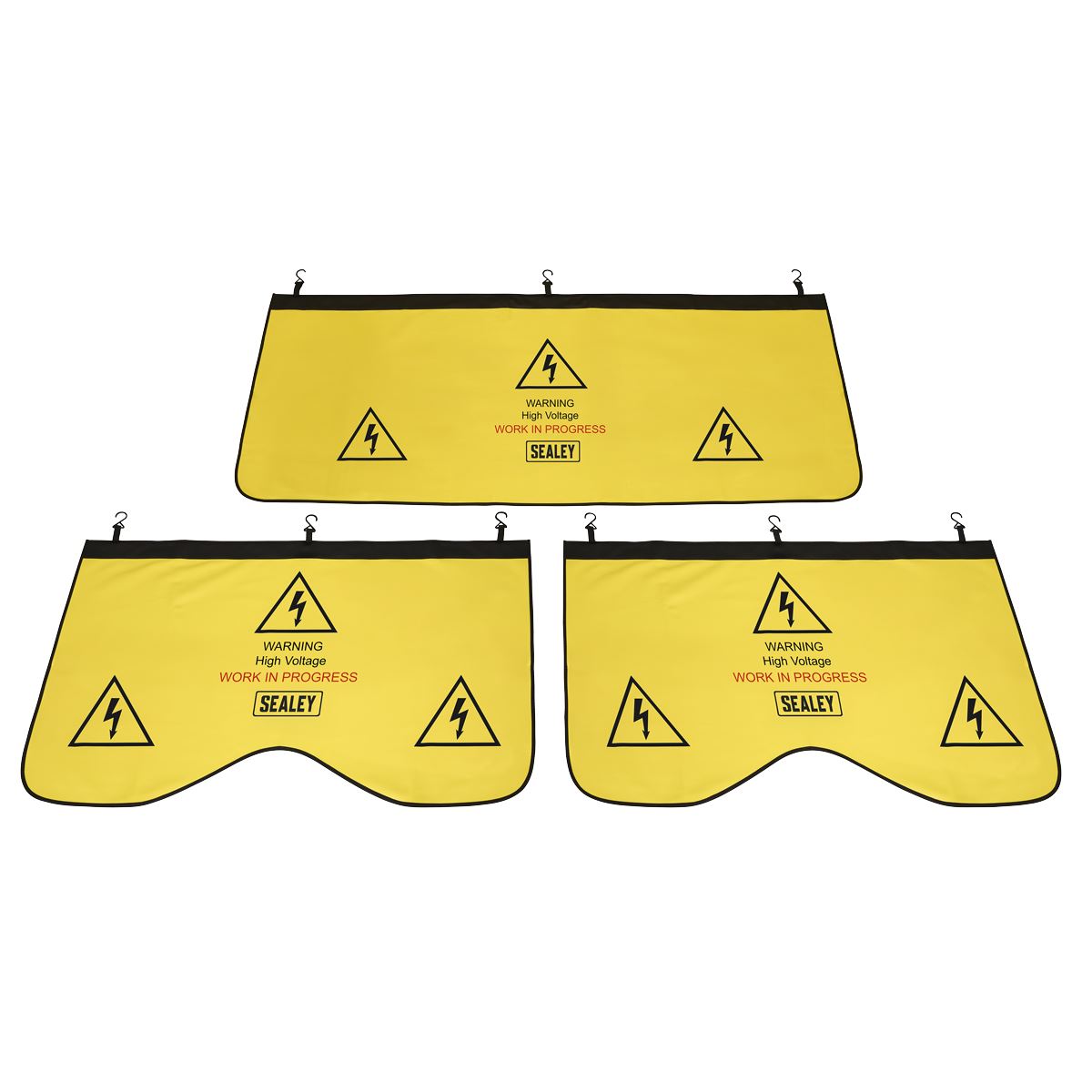 Sealey EV Bumper & Wing Cover Set 3pc White Rose Tools