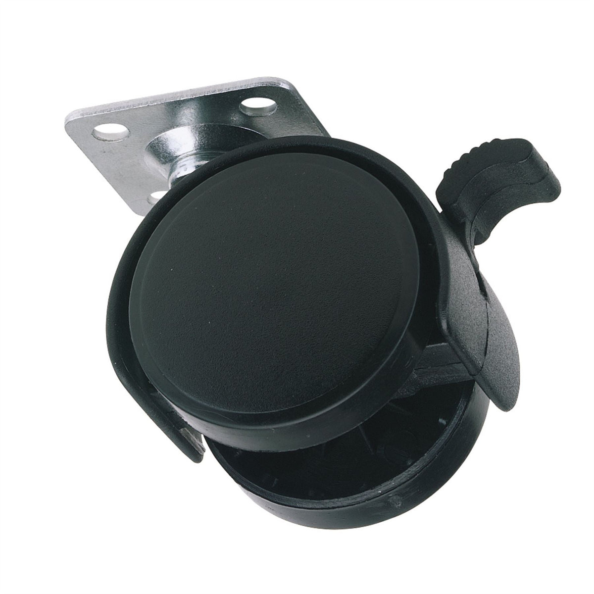 Draper Twin Nylon Plate Castor with Brake 40mm Diameter S.W.L. 25kg 65463 White Rose Tools