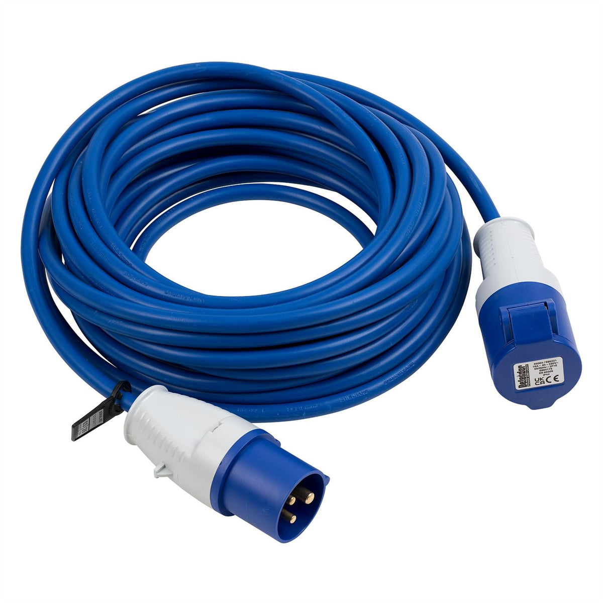 Defender E85221 230V Extension Lead Blue 2.5mm² 16A 14m 35064 White Rose Tools