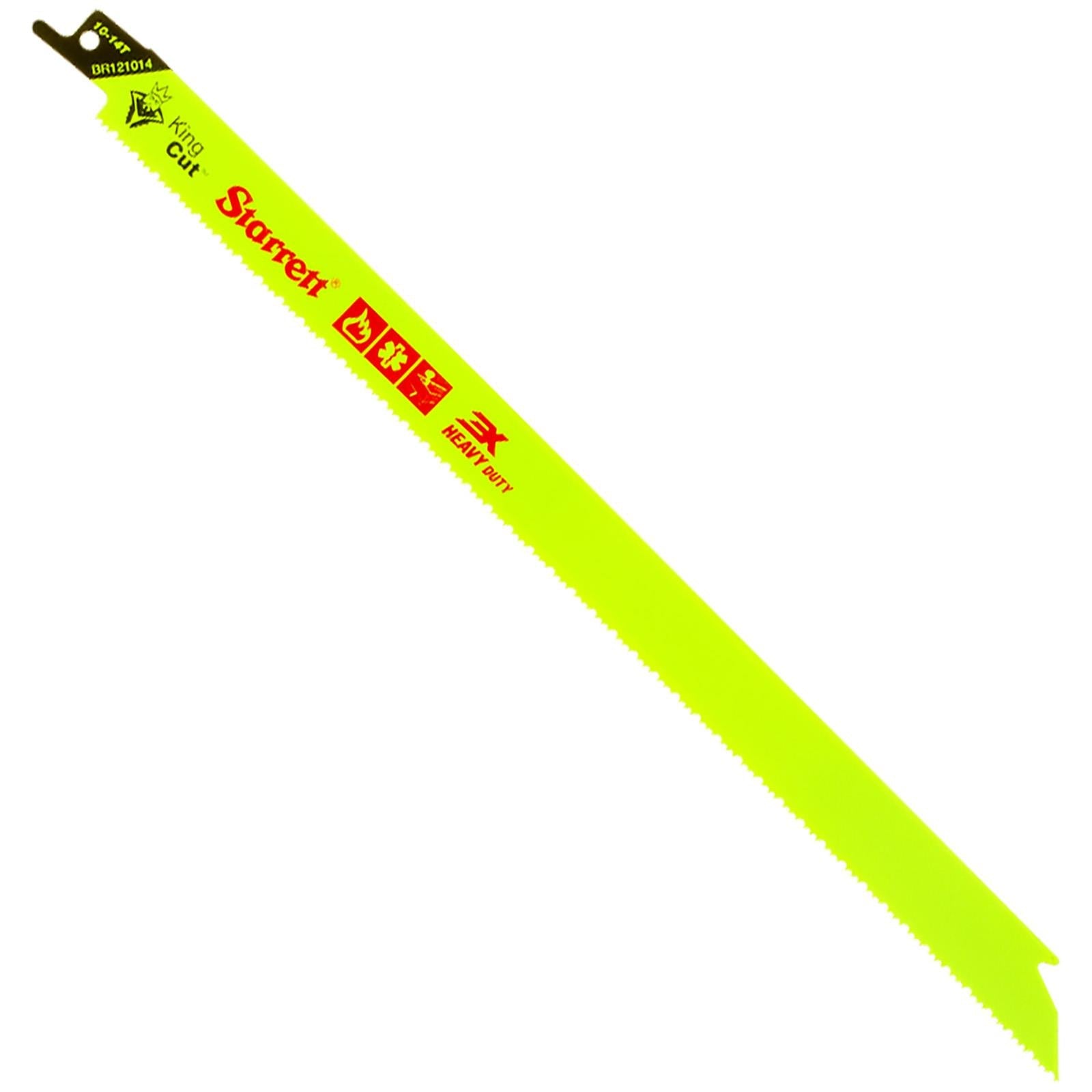 Starrett Recip Blades King Cut 5 Pack 10-14TPI Demolition Emergency Rescue 3X Heavy Duty 12" SA2719846 White Rose Tools