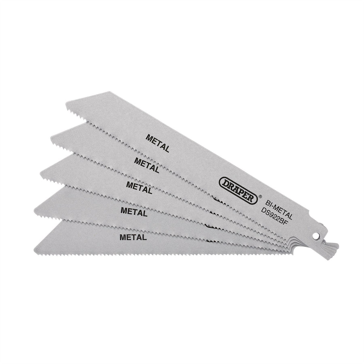 Draper Bi-metal Reciprocating Saw Blades for Metal 150mm 14tpi (Pack of 5) 43459 White Rose Tools