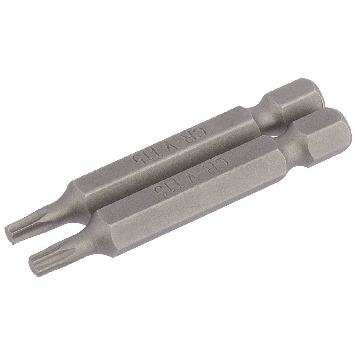 Draper TX-STAR® Insert Bit 1/4" Hex 50mm Long T15 (Pack of 2) 66487 White Rose Tools
