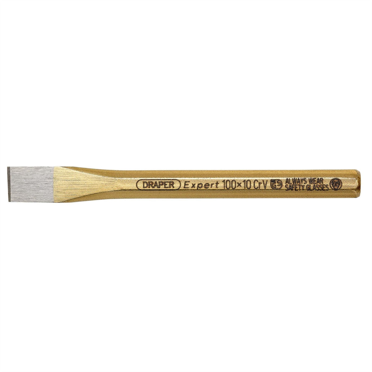 Draper Expert Octagonal Flat Cold Chisel 10 x 100mm 51538 White Rose Tools