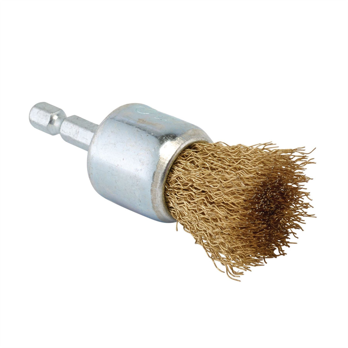 Draper Brassed Steel Crimped Wire End Brush 25mm 41438 White Rose Tools