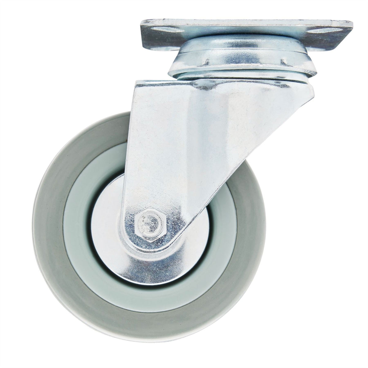 Draper Swivel Plate Fixing Rubber Castor 75mm Diameter S.W.L. 70kg 65473 White Rose Tools