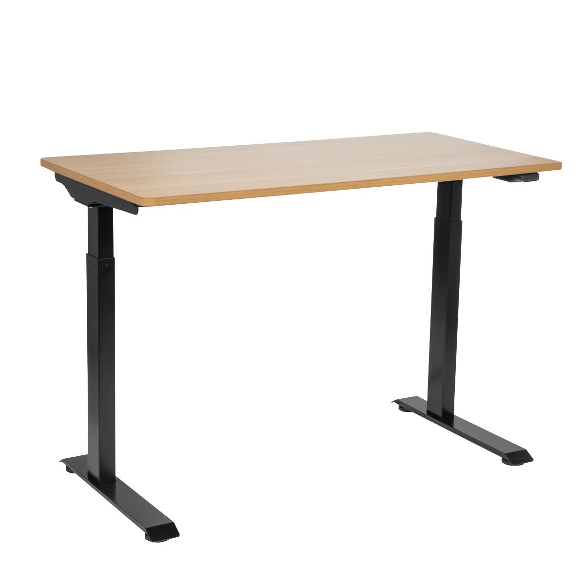 Dellonda Oak Electric Adjustable Office Standing Desk, Quiet, 70kg, 1200 x 600mm White Rose Tools
