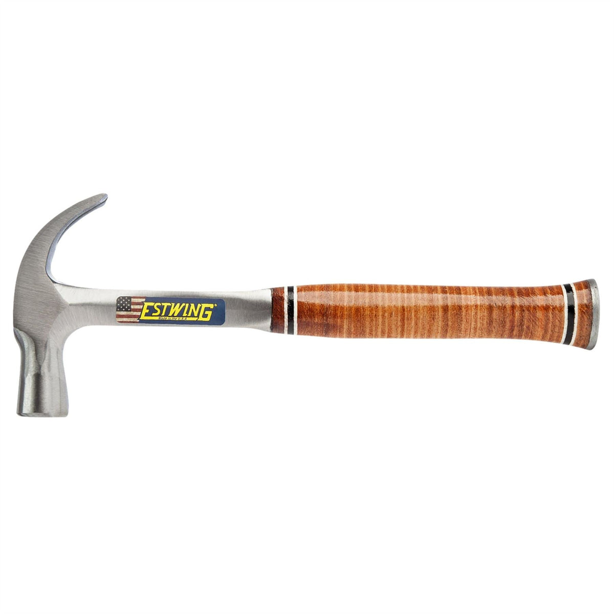 Estwing E24C Curved Claw English Pattern Hammer with Leather Grip 24oz/672g 23522 White Rose Tools
