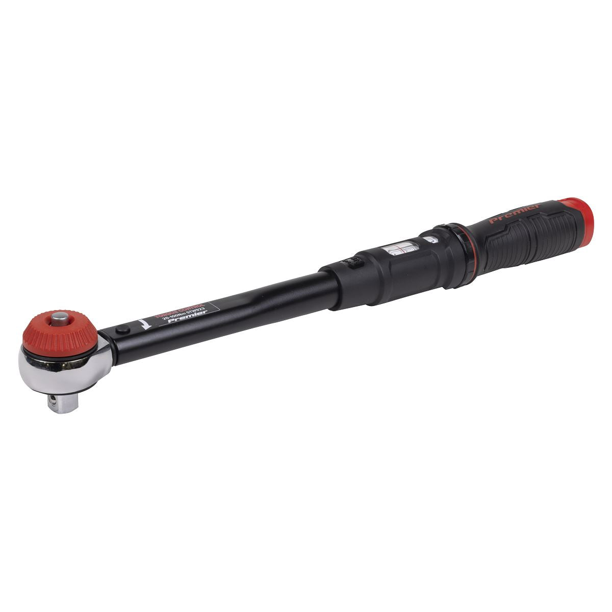 Sealey Premier Black Calibrated Micrometer Torque Wrench with 3/8"Sq Push-Through Drive 20-100Nm White Rose Tools