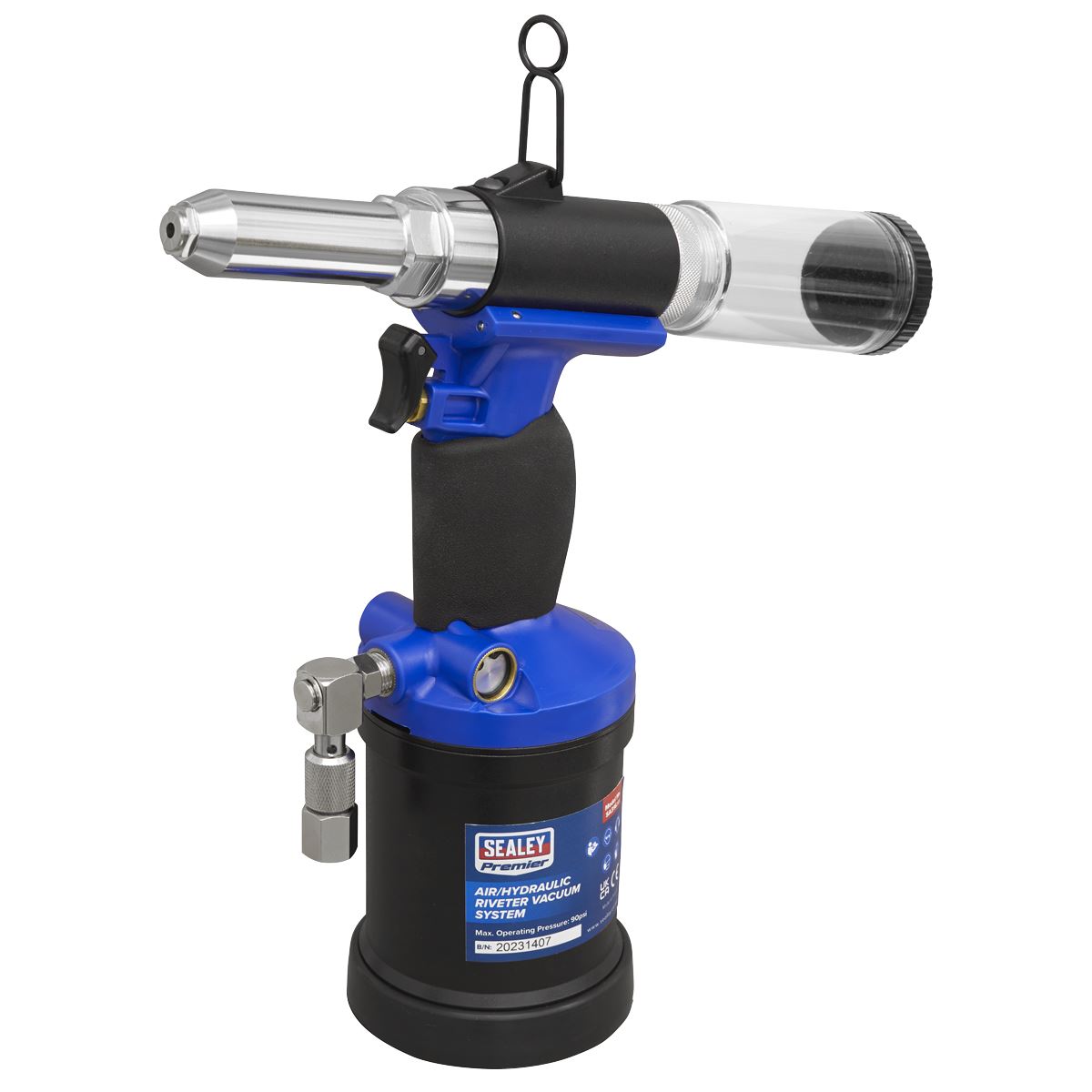 Sealey Premier Air/Hydraulic Riveter Heavy-Duty Vacuum System