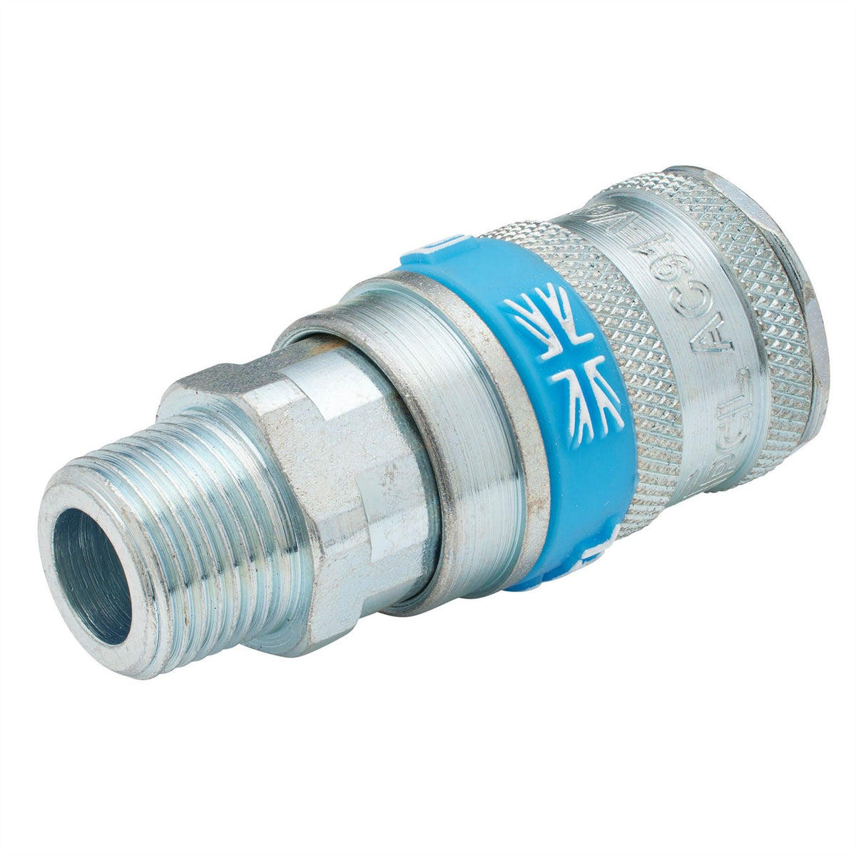Draper 3/8" BSP Taper Male Thread Vertex Air Coupling 51409 White Rose Tools