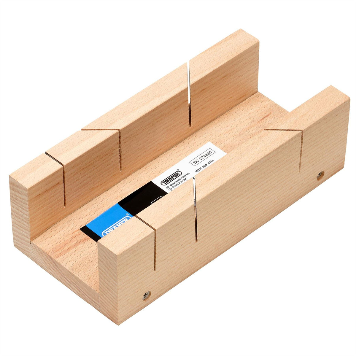 Draper Beechwood Mitre Box 225 x 70 x 50mm 45238 White Rose Tools