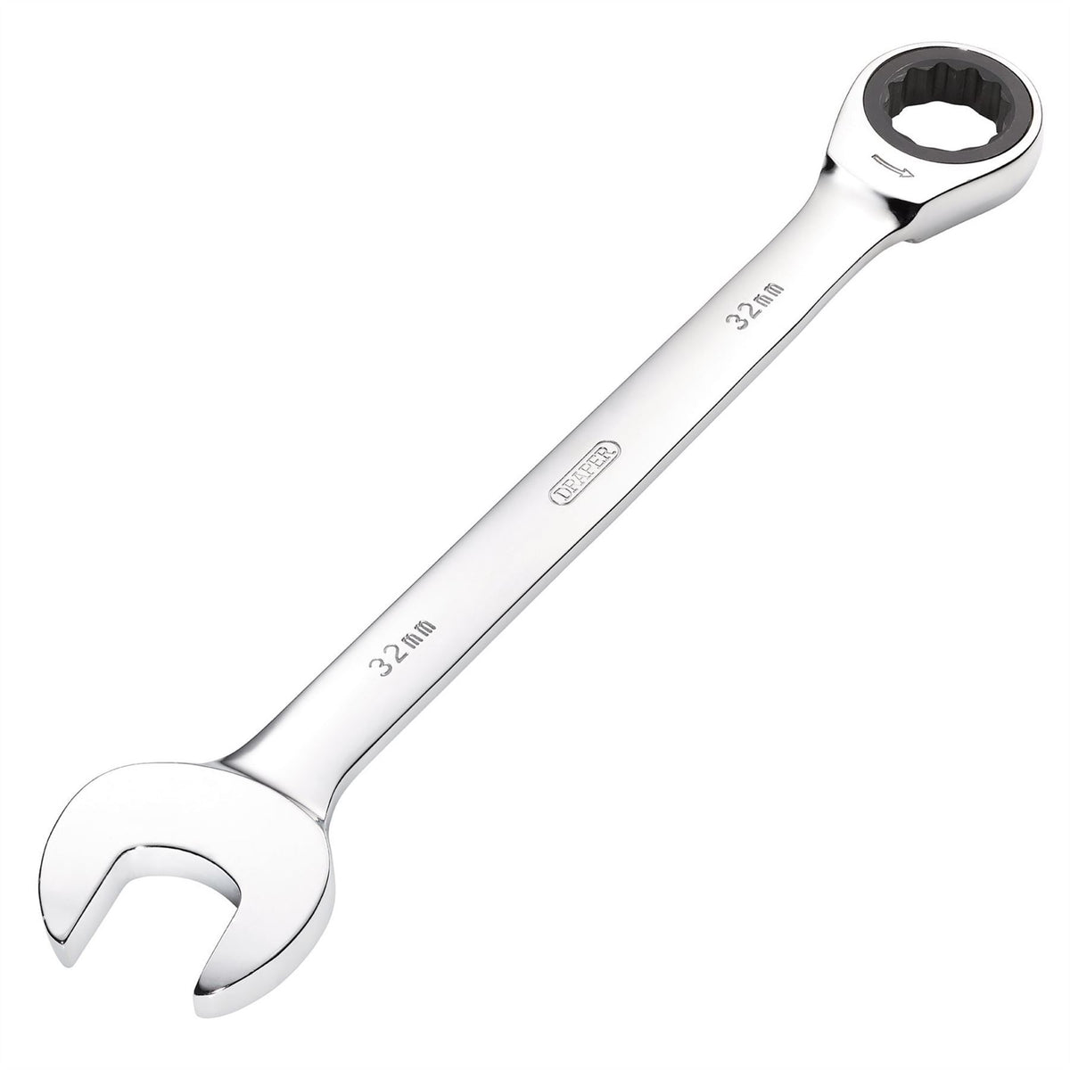 Draper Metric Ratcheting Combination Spanner 32mm 31027 White Rose Tools