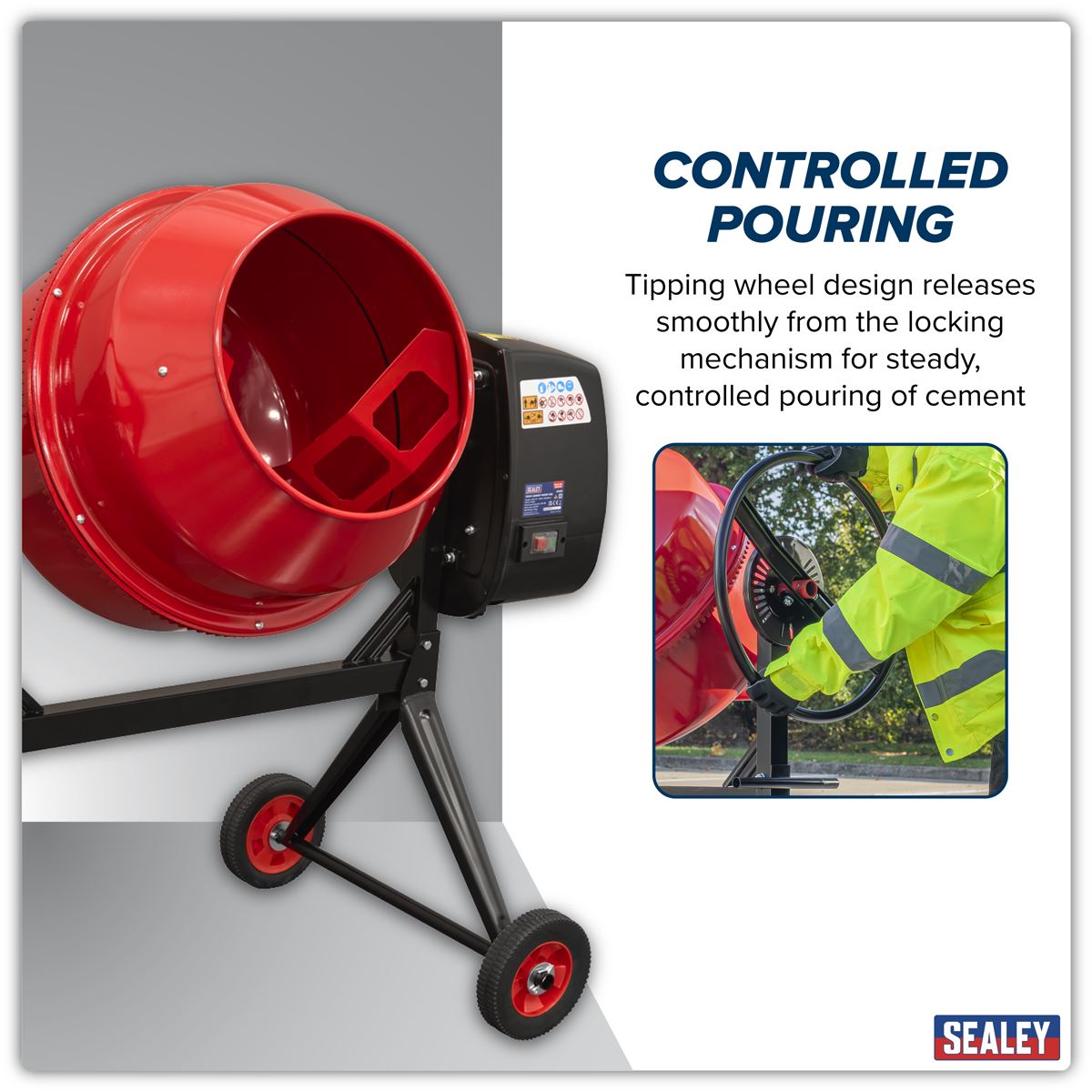 Sealey 125L Cement Mixer 550W