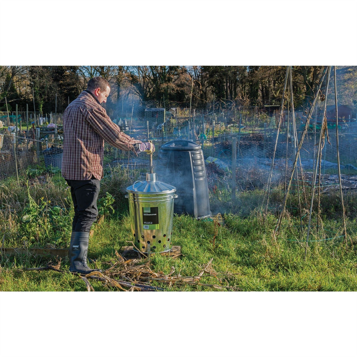 Draper Galvanised Garden Incinerator 85L 53253 White Rose Tools