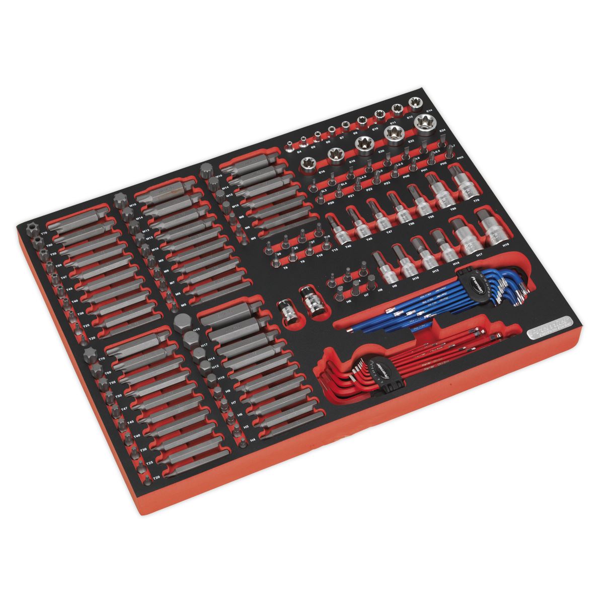Sealey Superline Pro Tool Chest Combination 14 Drawer with Ball-Bearing Slides - Red & 446pc Tool Kit