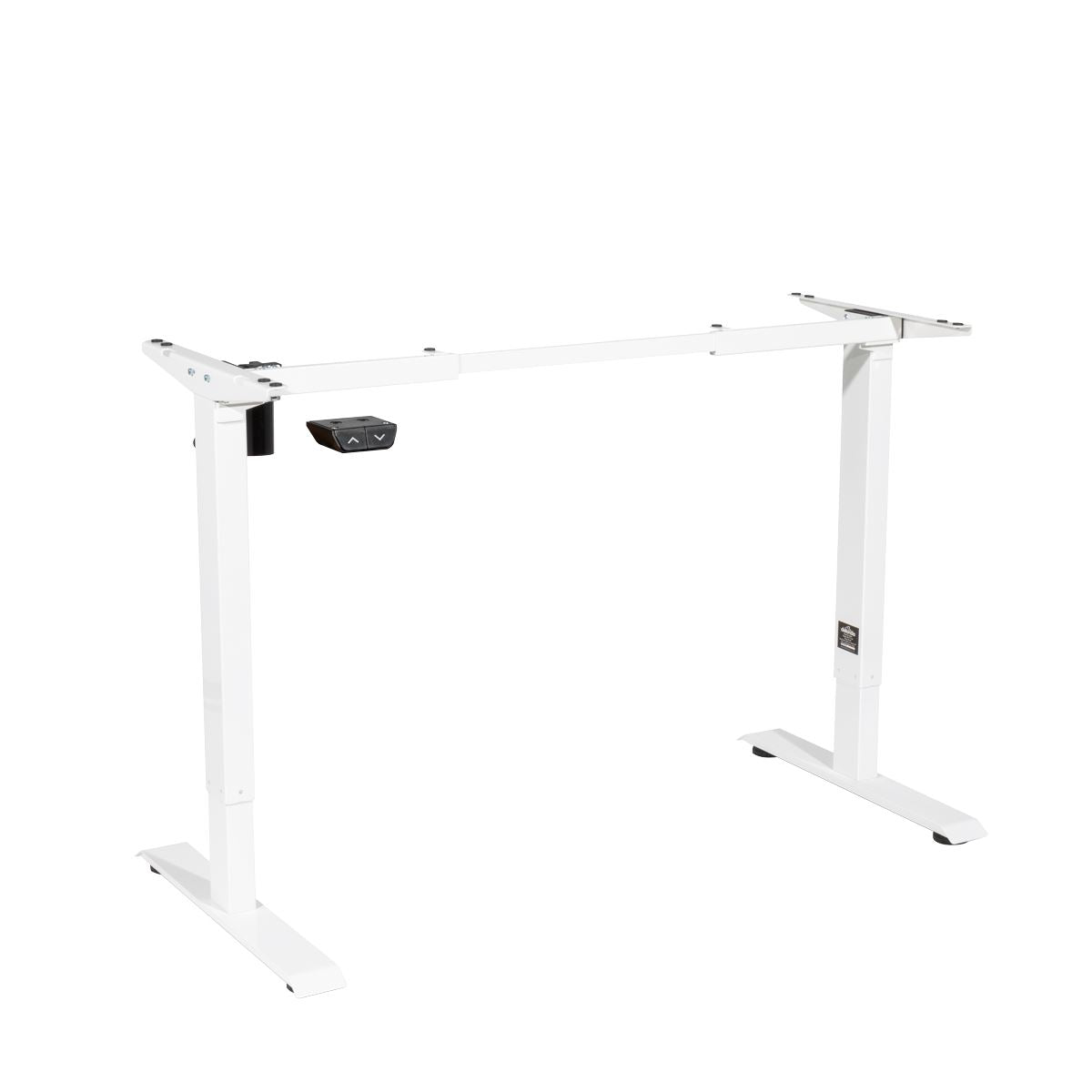Dellonda Electric Adjustable Standing Desk Frame, 70kg Capacity, White, Quiet