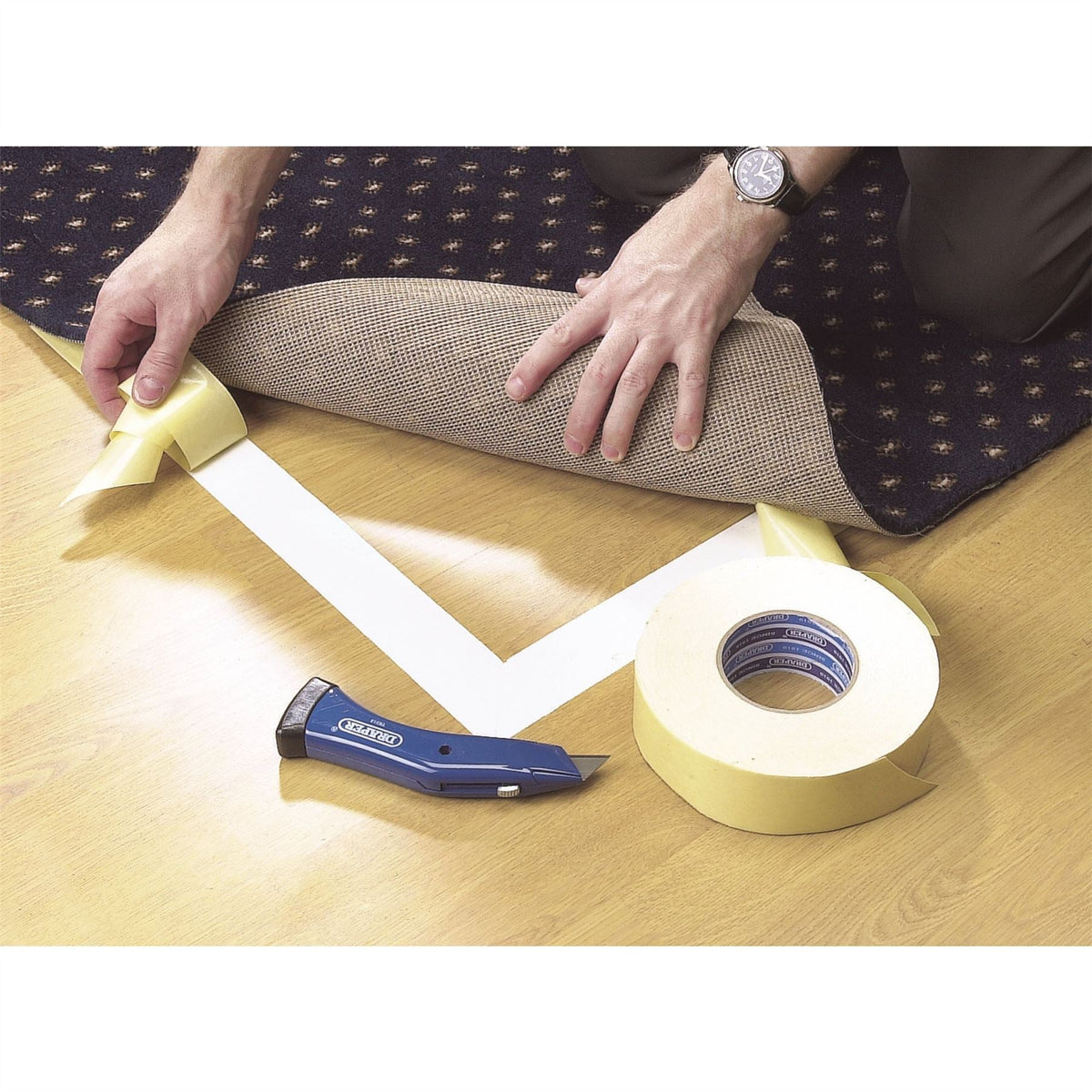 Draper Heavy Duty Double Sided Tape 50m x 50mm 65392 White Rose Tools
