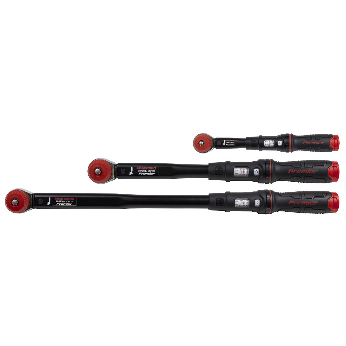 Sealey Premier Black Calibrated Micrometer Torque Wrench Set 3pc White Rose Tools