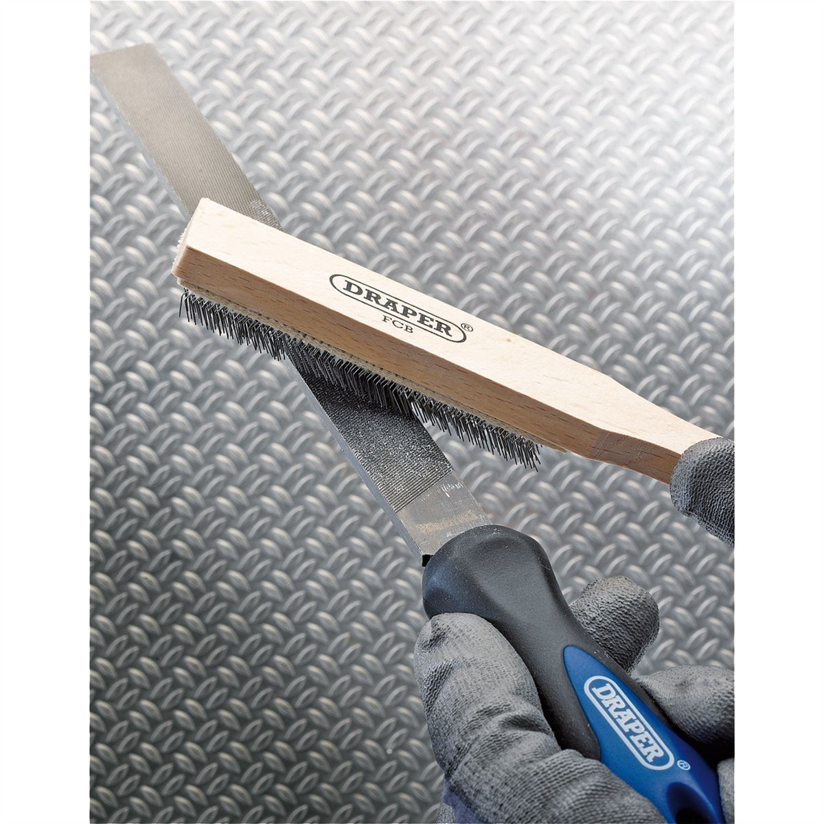 Draper File Cleaning Brush 210mm 34477 White Rose Tools